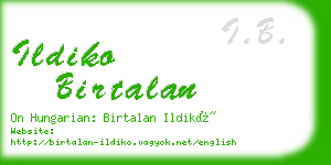 ildiko birtalan business card